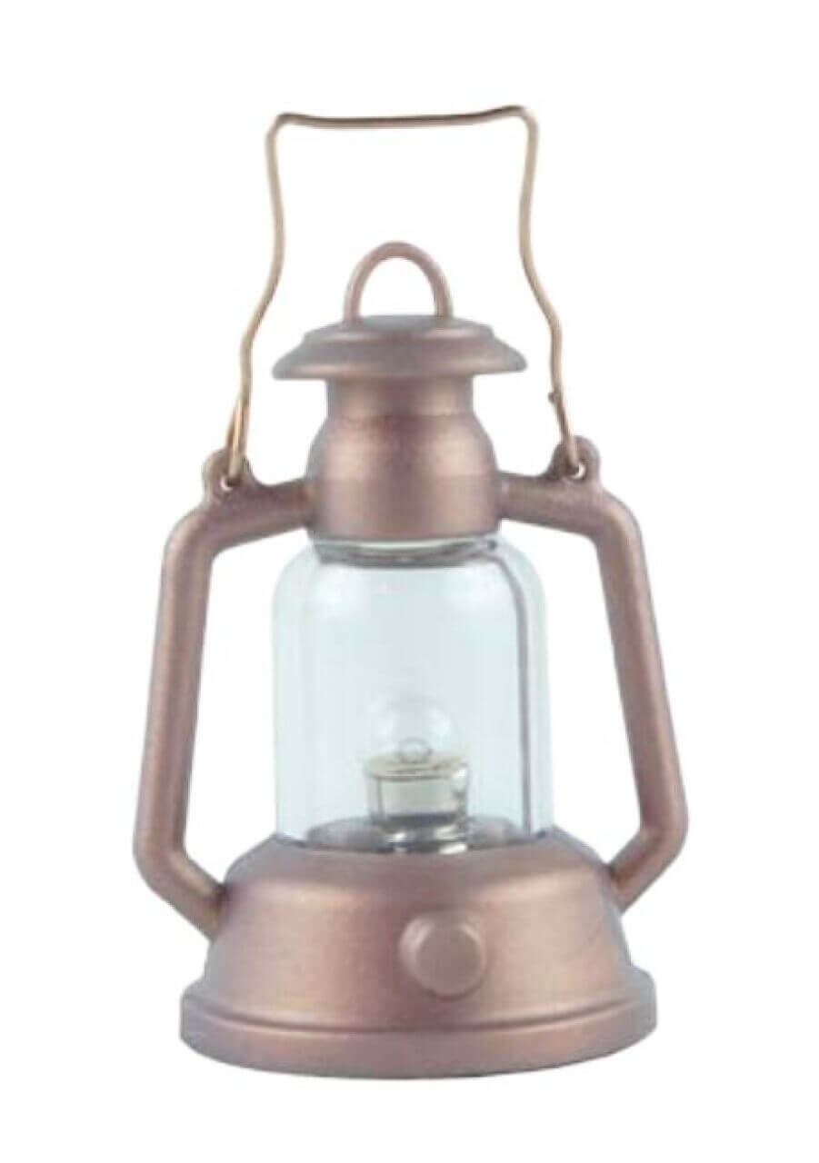LED Petroleumlaterne kupferfarben mit klarem Einsatz – 3,5 V, für Modellbau LED Petroleumlaterne kupferfarben mit klarem Einsatz – 3,5 V, für Modellbau von Kahlert Licht