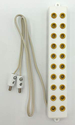 Verteilerleiste 10-fach mit Kabel und Stecker - Farbe: weiss für 3,5V Puppenhaus Krippen Modellbau von Rülke Holzspielzeug
