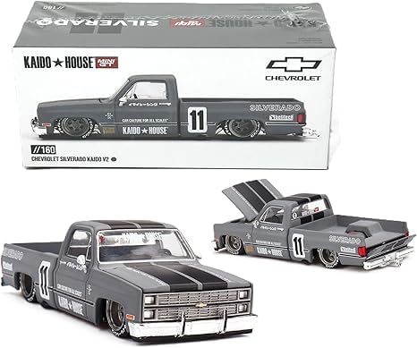 Kaido House Chevrolet Silverado Kaido V2 von Mini GT in Grau 160 Diecast 1:64 von Kaido House