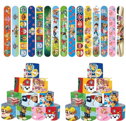 Schnapparmband Kinder 30 Stück Slap Armbänder,Armbänder kinder,Party Slap Bracelets,gastgeschenk kindergeburtstag (SET-2) von Kaimirui