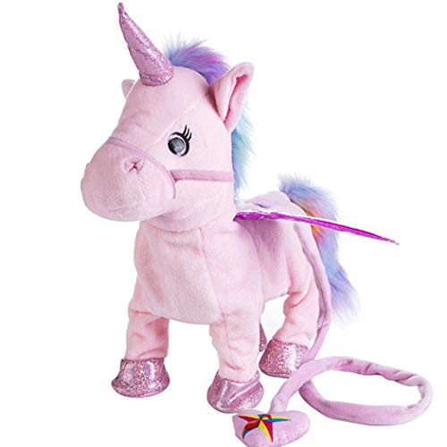 Kaimus Einhorn Soft Stuffed Plush Spielzeug Doll Toy, mit Music Function 30x30cm Pink Lila Blau Weiß von Kaimus
