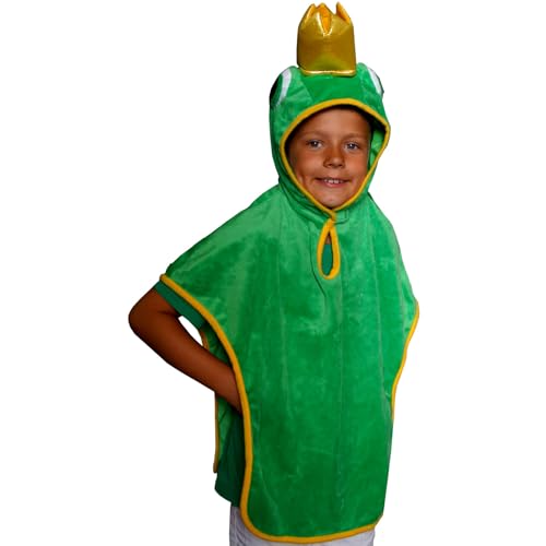 kaiser24 Froschkönig Kinderkostüm Frog Märchen plüschig unisex Einheitsgröße Fasching Karneval von kaiser24