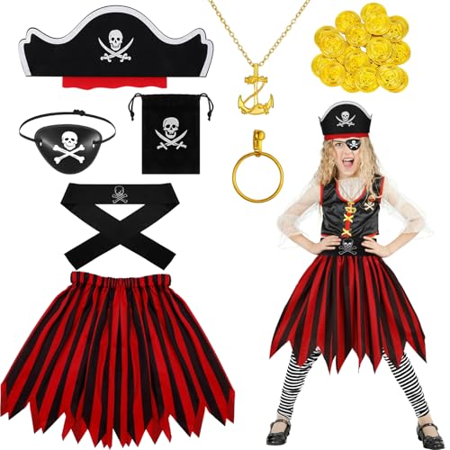17 Stück Piratenkostüm Kinder,Halloween Piraten Kostüm Pirate Cosplay Zubehör für Kinder Halloween Karneval Fasching Piratenparty 17 Stück Piratenkostüm Kinder,Halloween Piraten Kostüm Pirate Cosplay Zubehör für Kinder Halloween Karneval Fasching Piratenparty von Kaisibum
