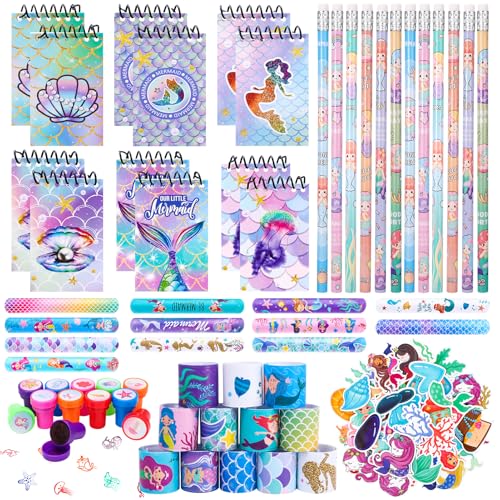 Kaisibum 90 Stück Meerjungfrau Party Mitgebsel Kindergeburtstag,Meerjungfrauen Kindergeburtstag Geschenke für Mädchen Slap Armbänder Aufkleber Bleistift Stempel Notizbuch Kaisibum 90 Stück Meerjungfrau Party Mitgebsel Kindergeburtstag,Meerjungfrauen Kindergeburtstag Geschenke für Mädchen Slap Armbänder Aufkleber Bleistift Stempel Notizbuch von Kaisibum