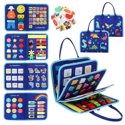 Kaisibum Busy Board Quiet Book Montessori Spielzeug, Motorikspielzeug Activity Board Spielzeug Baby Flugzeug Must Have für Kleinkinder, Geschenk Junge von Kaisibum