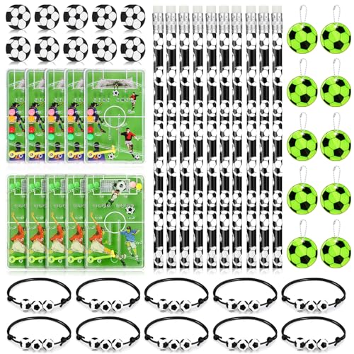 Kaisibum Fussball Mitgebsel Jungen Set,50 Stück Fußball Party Mitgebsel Kinder mit 10 Fußball Bleistift 10 Fussball Radiergummi 10 Flipperspiel Fußball Spiele 10 Armband 10 Schlüsselanhänger Kaisibum Fussball Mitgebsel Jungen Set,50 Stück Fußball Party Mitgebsel Kinder mit 10 Fußball Bleistift 10 Fussball Radiergummi 10 Flipperspiel Fußball Spiele 10 Armband 10 Schlüsselanhänger von Kaisibum
