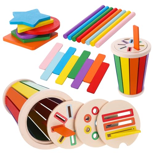 Kaisibum Holz Farbe Sortierspielzeug ab 1 Jahr, 3-in-1 Farbe Form Sortierspielzeug with Storage Bag, Farblernbecher für 1 2 3 Jahre, Steckspiele, Lernen sensorisches Spiel für Kinder Kaisibum Holz Farbe Sortierspielzeug ab 1 Jahr, 3-in-1 Farbe Form Sortierspielzeug with Storage Bag, Farblernbecher für 1 2 3 Jahre, Steckspiele, Lernen sensorisches Spiel für Kinder von Kaisibum