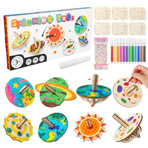 Kaisibum Holzkreisel Bausatz Kinder, 12 Stück Kreisel aus Holz zum Bemalen und Basteln, Holzkreisel für Mitgebsel Kindergeburtstag, farbige Stifte, Glitzersticker, für DIY Kinder Malen Dekoration Kaisibum Holzkreisel Bausatz Kinder, 12 Stück Kreisel aus Holz zum Bemalen und Basteln, Holzkreisel für Mitgebsel Kindergeburtstag, farbige Stifte, Glitzersticker, für DIY Kinder Malen Dekoration von Kaisibum