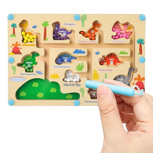 Kaisibum Magnetspiel Labyrinth Holzspielzeug, Montessori Spielzeug ab 3 4 5 6 7 Jahre Kinder, Zahlenfarbenlernen, Sortierspiel, Holzspielzeug Drache Geschenk für Jungen und Mädchen Kaisibum Magnetspiel Labyrinth Holzspielzeug, Montessori Spielzeug ab 3 4 5 6 7 Jahre Kinder, Zahlenfarbenlernen, Sortierspiel, Holzspielzeug Drache Geschenk für Jungen und Mädchen von Kaisibum