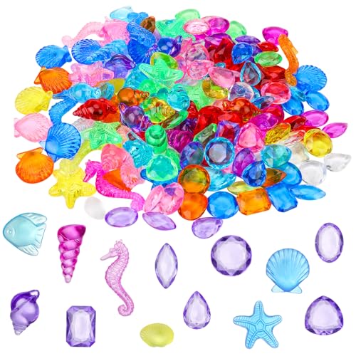 Kaisibum Tauchjuwel Pool Spielzeug, Muggelsteine Bunt Kinder Ozean Thema Tauchspielzeug Piraten Schatz Suche Spielzeug Bunte Acryl Edelsteine Tauchen Edelsteine Pool für Kinder Mädchen Junge Kaisibum Tauchjuwel Pool Spielzeug, Muggelsteine Bunt Kinder Ozean Thema Tauchspielzeug Piraten Schatz Suche Spielzeug Bunte Acryl Edelsteine Tauchen Edelsteine Pool für Kinder Mädchen Junge von Kaisibum