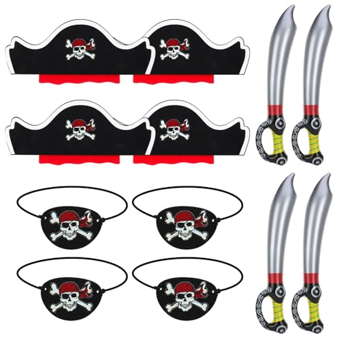 Piraten Deko Kindergeburtstag, Piratenhut, 12 Stück Aufblasbares Spielzeug für Piratenparty Mitgebsel, Geburtstag für Kinder Mädchen Jungen, Halloween Karneval Party Kostümparty Piraten Deko Kindergeburtstag, Piratenhut, 12 Stück Aufblasbares Spielzeug für Piratenparty Mitgebsel, Geburtstag für Kinder Mädchen Jungen, Halloween Karneval Party Kostümparty von Kaisibum