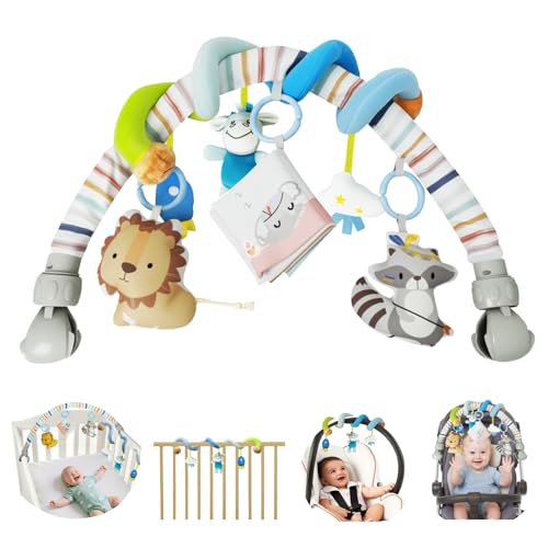 KalaDuck Spielbogen Kinderwagen Spielzeug, Kinderwagenkette Baby mit Activity Spirale und Rassel Aufhänger, Biegsame Sensorik Mobile Kinderwagen für Bett, Babyschale und Autosit für Jungen Mädchen KalaDuck Spielbogen Kinderwagen Spielzeug, Kinderwagenkette Baby mit Activity Spirale und Rassel Aufhänger, Biegsame Sensorik Mobile Kinderwagen für Bett, Babyschale und Autosit für Jungen Mädchen von KalaDuck