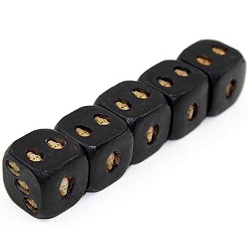 Black Skull Dice Set, 5pcs Grining Devil Poker Dice für gotisches Glücksspiel, Deluxe -Harz für RPG, Brettspiele, Tower with Death Theme von Kalastussaari