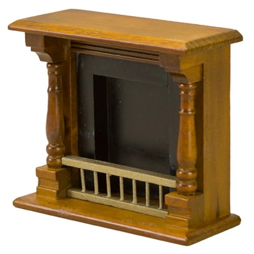 Dollhouse Kamin 1: 12 Skala Simulation DIY Vintage Dollhouse Möbel Holz dekorative Miniaturmöbeldekor für Weihnachtsdekoration Accessoires von Kalastussaari