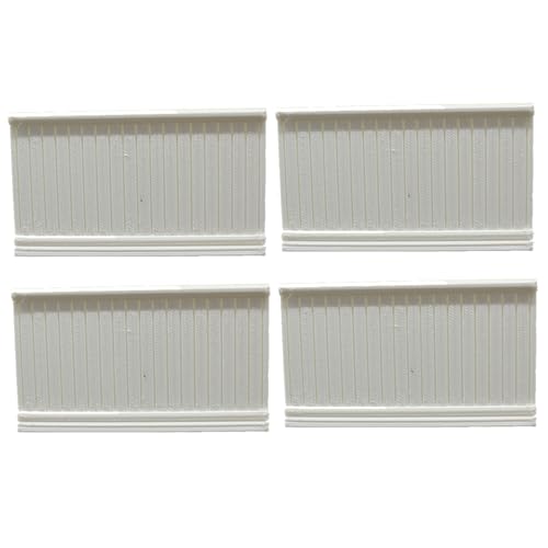 Dollhouse Wainscoting, 4PCS 1:12 Skala weiße Paneele, Miniatur -Innenausstattung für DIY House Decor von Kalastussaari