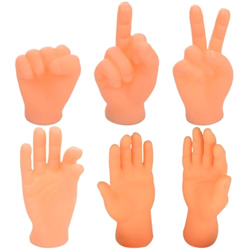 Fingerhände, 6pcs Gummi kleine winzige Fingerhände, streichelnde Vinyl winzige, kleine Puppen-Rock-Scissors-Spielzeug für Katzenhundstiere Spielzeit Fingerhände, 6pcs Gummi kleine winzige Fingerhände, streichelnde Vinyl winzige, kleine Puppen-Rock-Scissors-Spielzeug für Katzenhundstiere Spielzeit von Kalastussaari