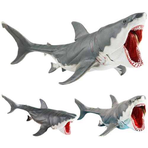 Haienfiguren mit beweglicher Mund, realistisches Plastik -Ozean -Tierspielzeug, Simulation von Meereskreaturen für Kinder und Erwachsene von Kalastussaari