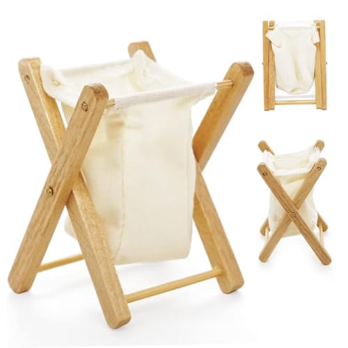 Kalastussaari 1/12 Miniatur -Wäschereikorb, Mini Klappkleidung für Spielzeug, Würfe, Kissen, Kleidung und Handtücher Kalastussaari 1/12 Miniatur -Wäschereikorb, Mini Klappkleidung für Spielzeug, Würfe, Kissen, Kleidung und Handtücher von Kalastussaari