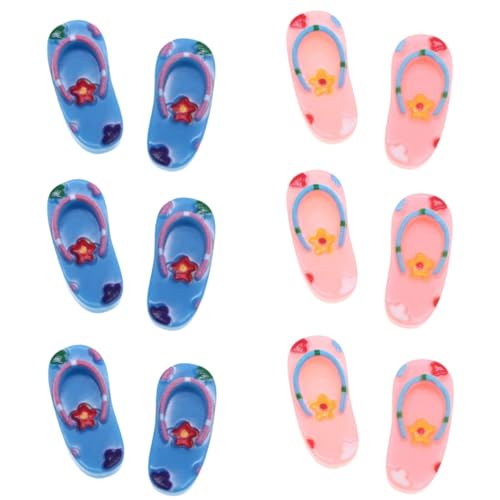 Kalastussaari 1/12 Miniaturstrand Flip Flops, 6 Paar süße Mini -Harz -Sommer -Slipperschuhe, Puppenhausdekoration Accessoires Kalastussaari 1/12 Miniaturstrand Flip Flops, 6 Paar süße Mini -Harz -Sommer -Slipperschuhe, Puppenhausdekoration Accessoires von Kalastussaari