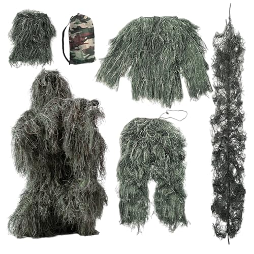 Kalastussaari 5 in 1 Ghillie -Anzug, 3D -Tarnjagdbekleidung, leichtes Gorilla -Kostüm, Camo -Jagdkleidung für Kinder Erwachsene Jugend/L Kalastussaari 5 in 1 Ghillie -Anzug, 3D -Tarnjagdbekleidung, leichtes Gorilla -Kostüm, Camo -Jagdkleidung für Kinder Erwachsene Jugend/L von Kalastussaari