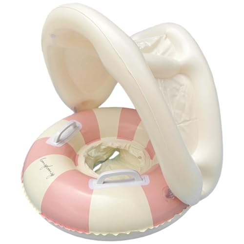 Kalastussaari Babypool Schwimmer mit Baldachin, aufblasbarer Schwimmring, Baby Bad Floatie mit abnehmbarem Griff für Mädchen Jungens 0-4 Jahre (Stil 2) von Kalastussaari