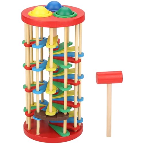 Kalastussaari Ball Drop -Spielzeug, Holzball -Dropturm, Bildungsgeschenkspielzeug mit pädagogischem Montessori mit wirbelnden Rampen, Hammer und 3 Bällen für Babys Kleinkinder 3 Jahre alt Kalastussaari Ball Drop -Spielzeug, Holzball -Dropturm, Bildungsgeschenkspielzeug mit pädagogischem Montessori mit wirbelnden Rampen, Hammer und 3 Bällen für Babys Kleinkinder 3 Jahre alt von Kalastussaari