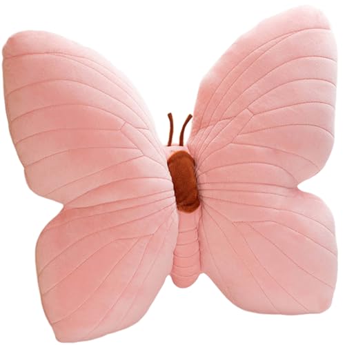 Kalastussaari Butterfly Kissen 16x16 Zoll 3D Schmetterlingswurf Kissen Pastoral Realistische Plüsch niedliche Baumwoll -Stoff -Neuheit für Zuhause, Büro, Café von Kalastussaari