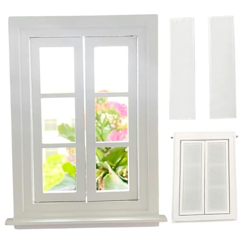 Kalastussaari Dollhouse -Fenster, 1:12 Doppeltür, Puppenhausmöbel mit Scheiben für DIY, Landschaft, Zuhause Kalastussaari Dollhouse -Fenster, 1:12 Doppeltür, Puppenhausmöbel mit Scheiben für DIY, Landschaft, Zuhause von Kalastussaari