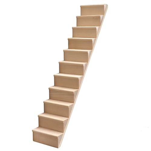 Kalastussaari Dollhouse -Treppe, 1:12 Hölzer Treppe, Puppenhausmöbel ohne Handlauf für Mini House Szene Fairy Garden Ornament Spielzeugzubehör Kalastussaari Dollhouse -Treppe, 1:12 Hölzer Treppe, Puppenhausmöbel ohne Handlauf für Mini House Szene Fairy Garden Ornament Spielzeugzubehör von Kalastussaari