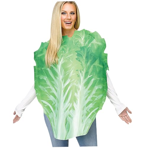 Kalastussaari Halloween-Kostüme Lustige realistische Salat-Lebensmittelkostüm für Obst und Gemüse weich hautfreundlicher farbenfroh von Kalastussaari