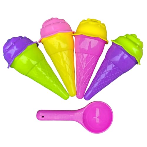 Kalastussaari Kids Beach Toys, 9PCS farbenfrohe Kunststoff -EIS -Sandspielzeug, wiederverwendbares Eisschimmel und Schaufel für Kindergeschenke Kalastussaari Kids Beach Toys, 9PCS farbenfrohe Kunststoff -EIS -Sandspielzeug, wiederverwendbares Eisschimmel und Schaufel für Kindergeschenke von Kalastussaari