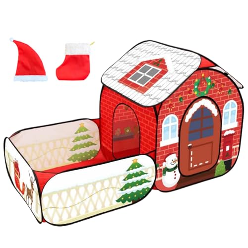 Kalastussaari Kinder Spielen Zelt, Faltbare Weihnachts -Kinder -Spielhaus mit Crawler -Tunnel, Oxford -Stoff -Kleinkindzelt, 68x34x36 Interaktiv für Geschenke Kleinkind Kalastussaari Kinder Spielen Zelt, Faltbare Weihnachts -Kinder -Spielhaus mit Crawler -Tunnel, Oxford -Stoff -Kleinkindzelt, 68x34x36 Interaktiv für Geschenke Kleinkind von Kalastussaari
