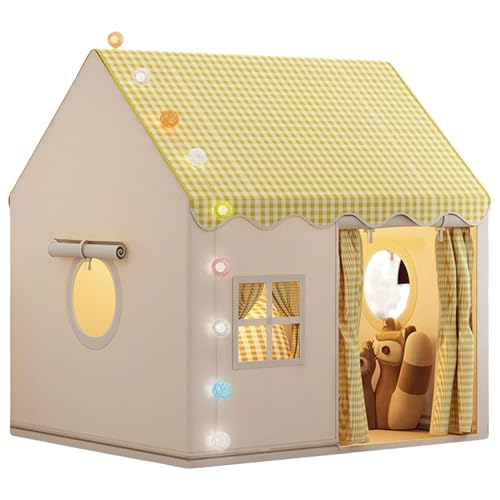 Kalastussaari Kinder Spielen Zelt, Kinderzeltspielhaus mit hellem, atmungsaktivem Kind mit Lichtern mit Türfenster für 3-4 Person/47x41x50 Zoll von Kalastussaari