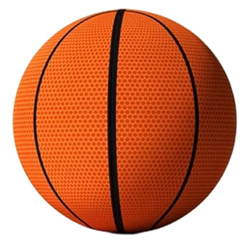 Kalastussaari Kinder Stille Basketball, hüpfbarer, ruhiger Basketball, Nicht rutscher luftloser Ball mit Reißverschluss zum Kicking, Orange (Nr. 5) von Kalastussaari