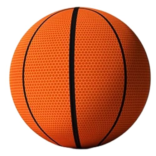 Kalastussaari Kinder Stille Basketball, hüpfbarer, ruhiger Basketball, Nicht rutscher luftloser Ball mit Reißverschluss zum Treten, Orange (Nr. 7) von Kalastussaari