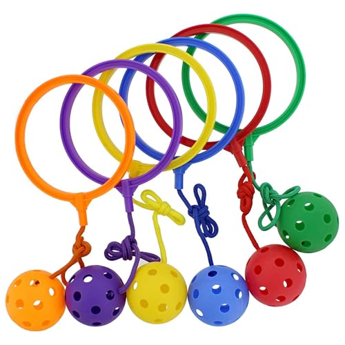 Kalastussaari Knöchel Skip Ball, Sprungringspielspielzeug für Kinder, 6PCS -Koordination Fitness Sportset für Outdoor -Spiele, Bewegung, Übung von Kalastussaari