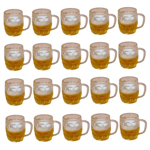 Kalastussaari Mini -Bierfußbäume, 20pcs Harz Dollhouse Dekor, gefälschte Alkoholbecher -Handwerkszubehör von Kalastussaari