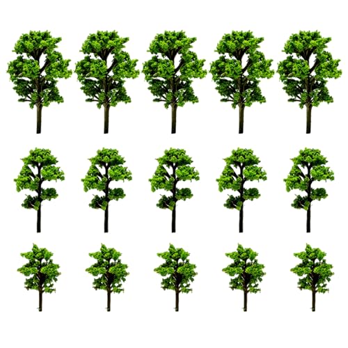 Kalastussaari Miniaturbäume, 15 Prozent Plastik Mini -Modellbaum, grüne Miniaturpflanzen für Moos Bonsai Micro Landscape Fairy House Accessoires von Kalastussaari