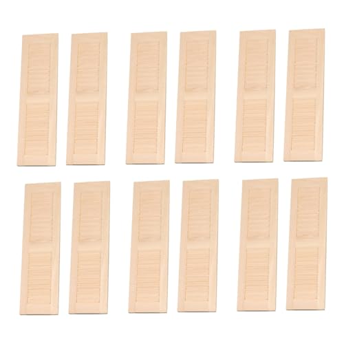 Kalastussaari Miniaturer Kleiner Ladeschläger, 12pcs Dollhouse -Bücherregal, Klassische hölzerne Mini -Puppenhausmöbel für Kindergeschenk/4,5x1,3x0,2 Zoll von Kalastussaari