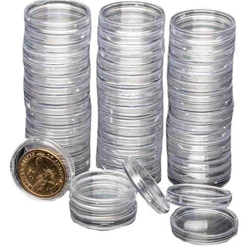 Kalastussaari Münzhalterbox, 60 PCs klarer Schutzspeicher, Kleiner Münzorganisator für Sammler und Hobbyisten/1, 57x0.12 von Kalastussaari