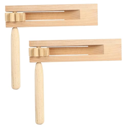 Kalastussaari Noise Maker, 2pcs Holzspinn -Ratschen -Party -Lärmhersteller, traditionelle Matraca für Partys, Sportveranstaltungen und Feierlichkeiten von Kalastussaari