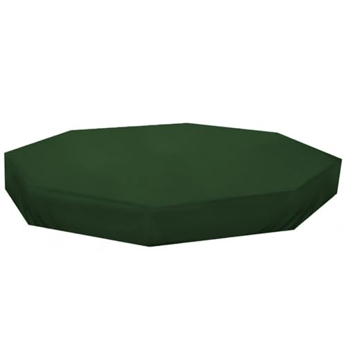 Octagon Sandbox Cover, 420d Oxford Stoff wasserdicht, sechseckige UV -Schutzstaubdichter Sandkastenabdeckungen für Garten im Freien/84.3x78.4x9.1 (grün) von Kalastussaari