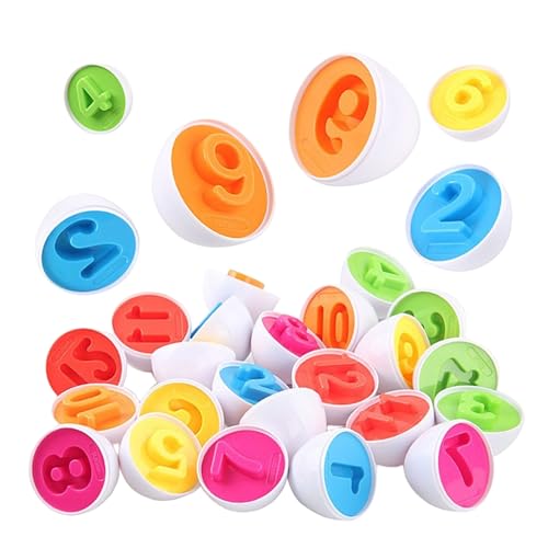 Kalastussaari Passende Eier, 12 -pcs Farbformen Eieret, Form ＆ Farbsortierspielzeug, Bildungsspielzeug Eier Bauen die Nummer für Kindergeburtstagsfeier auf von Kalastussaari