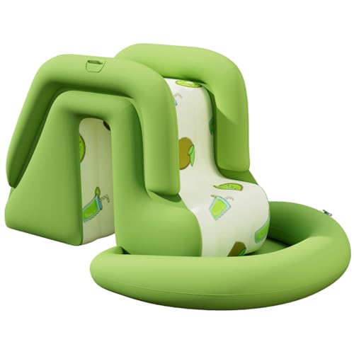 Kalastussaari Poolrutsche, PVC aufblasbare Wasserrutsche mit Luftpumpe für Außen-, Innen-, Hinterhof, Garten von Kalastussaari