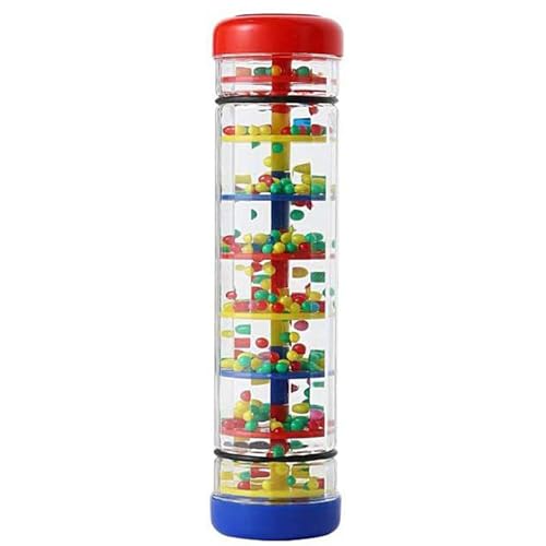 Kalastussaari Regenstickspielzeug, 8 Zoll Babyssensorisches Spielzeug, lustiger Regenmacher Rasselröhre mit farbenfrohen Perlen, plastisches auditorisches Musikinstrument für Kleinkinder, Säuglinge Kalastussaari Regenstickspielzeug, 8 Zoll Babyssensorisches Spielzeug, lustiger Regenmacher Rasselröhre mit farbenfrohen Perlen, plastisches auditorisches Musikinstrument für Kleinkinder, Säuglinge von Kalastussaari