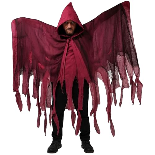 Kalastussaari Sensenkapkape, seriöser Kostüm, Zauberer Cosplay -Umhang für Erwachsene von Kalastussaari