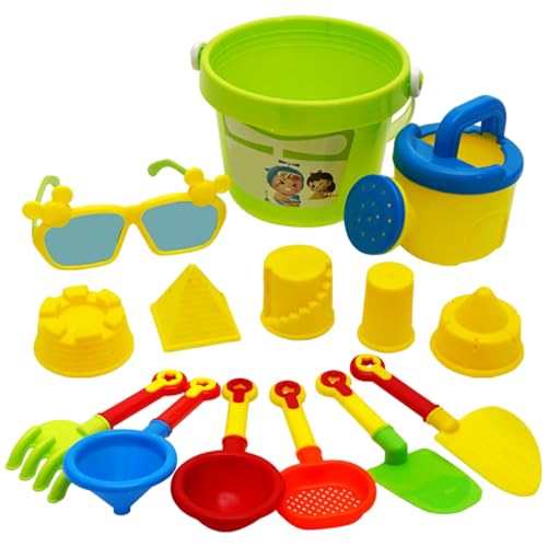Kalastussaari Strandspielzeug, 14pcs Outdoor Games Beach Accessoires umfassen Bucket Shovel Dose Formen, Schaufel -Werkzeugkit für Jungens Mädchen Kalastussaari Strandspielzeug, 14pcs Outdoor Games Beach Accessoires umfassen Bucket Shovel Dose Formen, Schaufel -Werkzeugkit für Jungens Mädchen von Kalastussaari