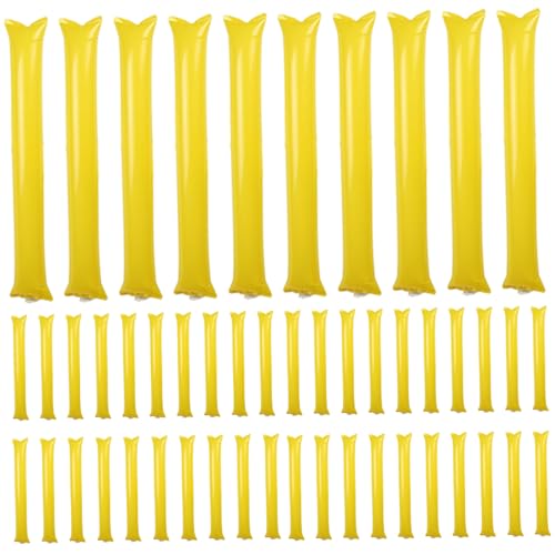 Kalastussaari Thunder Sticks, 50 Prozent aufblasbare Geräuschhersteller, 23, 6 Dicke PVC -Jubelwerkzeuge für Sportveranstaltungen, Partys (Gelb) von Kalastussaari