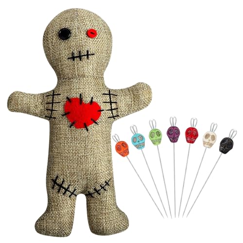 Kalastussaari Voodoo -Puppe mit 7 Schädelstiften, gruseliges hässliches Stress -Reliever -Spielzeug für Erwachsene & Jugendliche, Halloween Weihnachtsschmuck Kalastussaari Voodoo -Puppe mit 7 Schädelstiften, gruseliges hässliches Stress -Reliever -Spielzeug für Erwachsene & Jugendliche, Halloween Weihnachtsschmuck von Kalastussaari