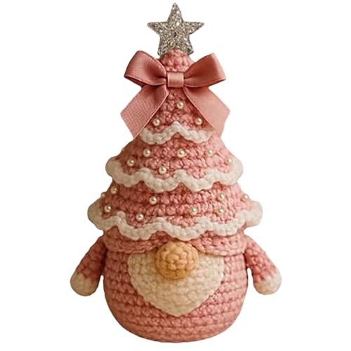 Kalastussaari Weihnachtsknnome Häkeln, Baumform Plüsch mit glänzendem Sternbogenperlen Gnom Dekor für Home Office von Kalastussaari
